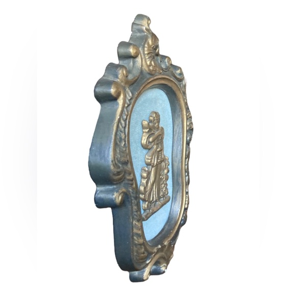 vintage mid century Modern Ornate Frame Decorative hanging Gallery wall plaque - Picture 2 of 7